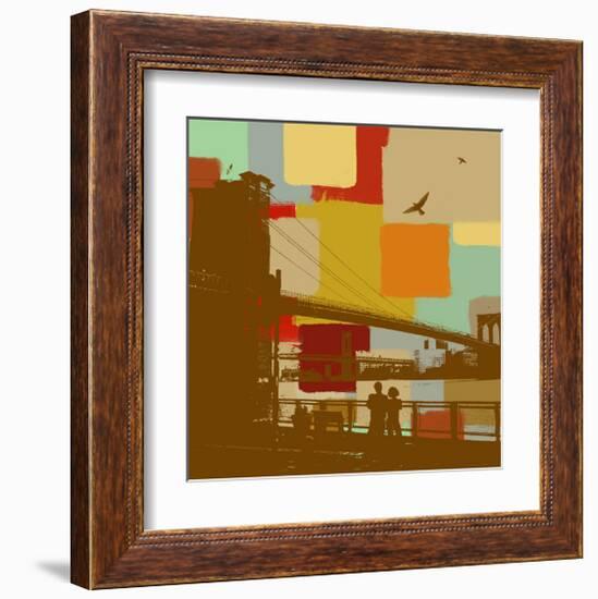 Brooklyn Bridge-Yashna-Framed Art Print