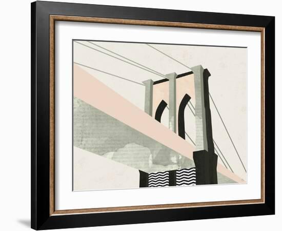 Brooklyn Bridge-Michelle Collins-Framed Art Print