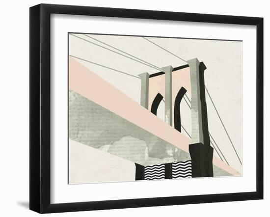 Brooklyn Bridge-Michelle Collins-Framed Art Print