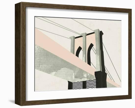 Brooklyn Bridge-Michelle Collins-Framed Art Print