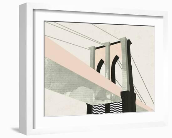 Brooklyn Bridge-Michelle Collins-Framed Art Print