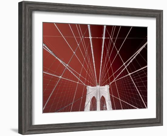 Brooklyn Bridge-Philippe Sainte-Laudy-Framed Photographic Print