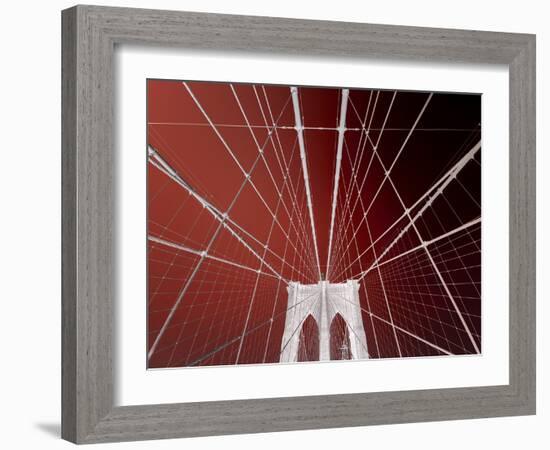 Brooklyn Bridge-Philippe Sainte-Laudy-Framed Photographic Print