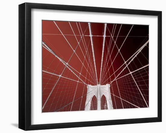 Brooklyn Bridge-Philippe Sainte-Laudy-Framed Photographic Print