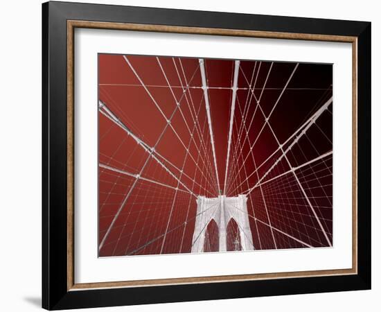 Brooklyn Bridge-Philippe Sainte-Laudy-Framed Photographic Print