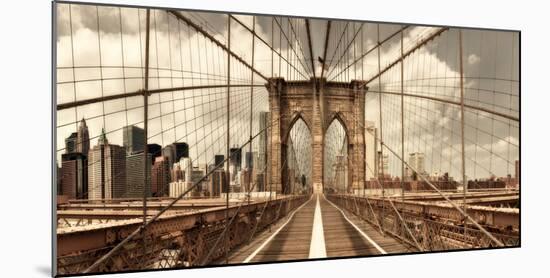 Brooklyn Bridge-Shelley Lake-Mounted Photographic Print