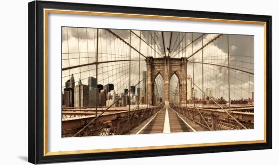 Brooklyn Bridge-Shelley Lake-Framed Photographic Print