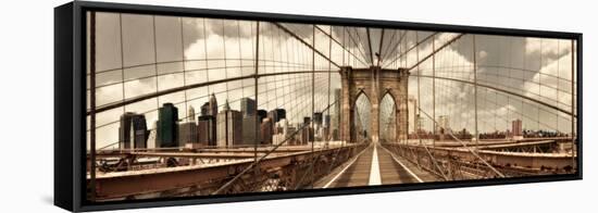 Brooklyn Bridge-Shelley Lake-Framed Stretched Canvas