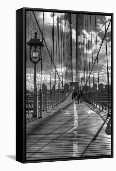 Brooklyn Bridge-Chris Bliss-Framed Stretched Canvas
