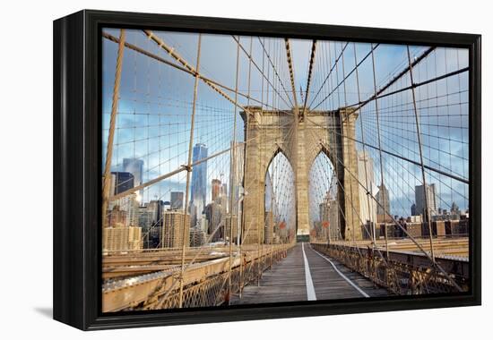 Brooklyn Bridge-Alan Blaustein-Framed Premier Image Canvas