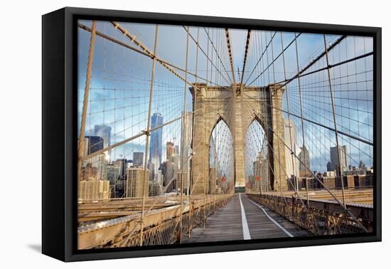 Brooklyn Bridge-Alan Blaustein-Framed Premier Image Canvas