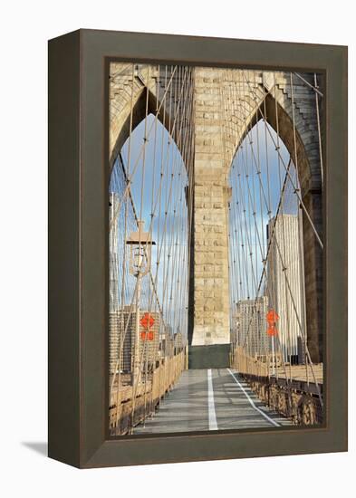 Brooklyn Bridge-Alan Blaustein-Framed Premier Image Canvas