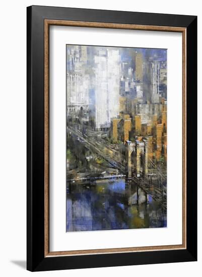 Brooklyn Bridge-Mark Lague-Framed Art Print