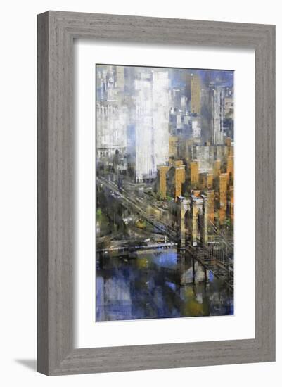 Brooklyn Bridge-Mark Lague-Framed Art Print