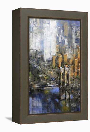 Brooklyn Bridge-Mark Lague-Framed Stretched Canvas