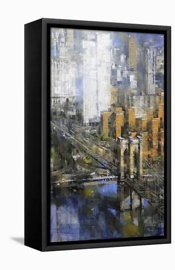 Brooklyn Bridge-Mark Lague-Framed Stretched Canvas