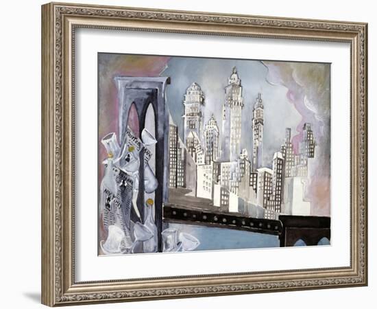 Brooklyn Bridge-Zelda Fitzgerald-Framed Art Print