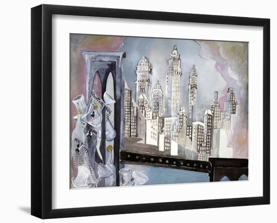 Brooklyn Bridge-Zelda Fitzgerald-Framed Art Print