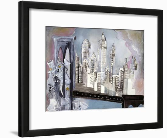 Brooklyn Bridge-Zelda Fitzgerald-Framed Art Print