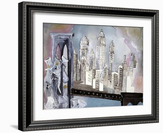 Brooklyn Bridge-Zelda Fitzgerald-Framed Art Print