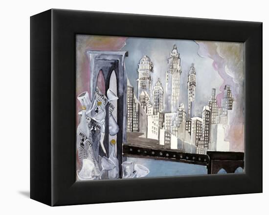 Brooklyn Bridge-Zelda Fitzgerald-Framed Stretched Canvas