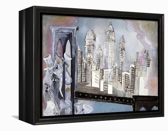 Brooklyn Bridge-Zelda Fitzgerald-Framed Stretched Canvas