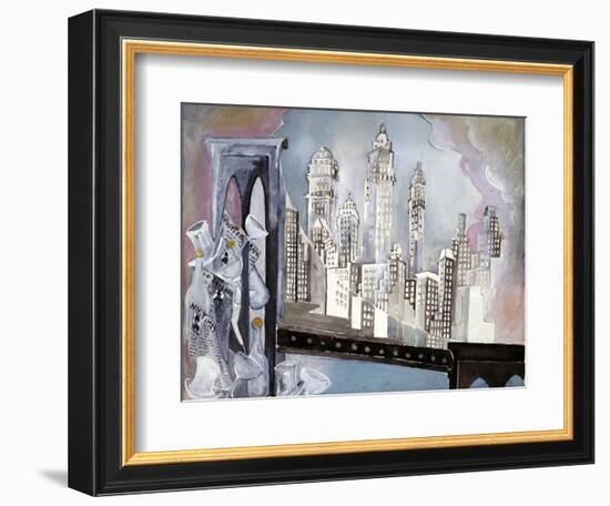 Brooklyn Bridge-Zelda Fitzgerald-Framed Art Print