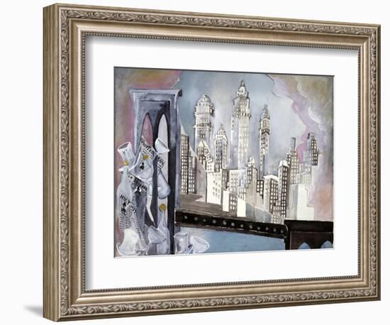 Brooklyn Bridge-Zelda Fitzgerald-Framed Premium Giclee Print