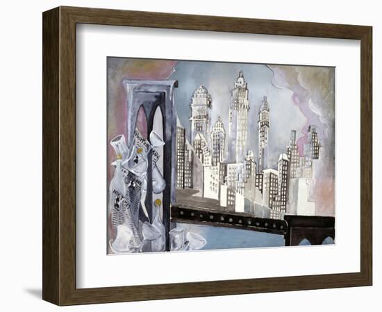 Brooklyn Bridge-Zelda Fitzgerald-Framed Premium Giclee Print