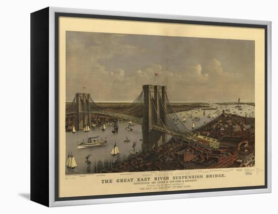 Brooklyn Bridge-null-Framed Premier Image Canvas