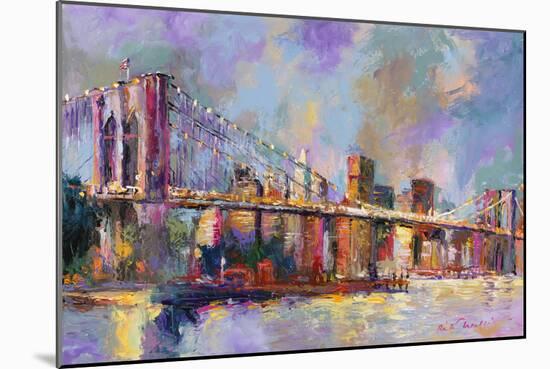 Brooklyn Bridge-Richard Wallich-Mounted Giclee Print