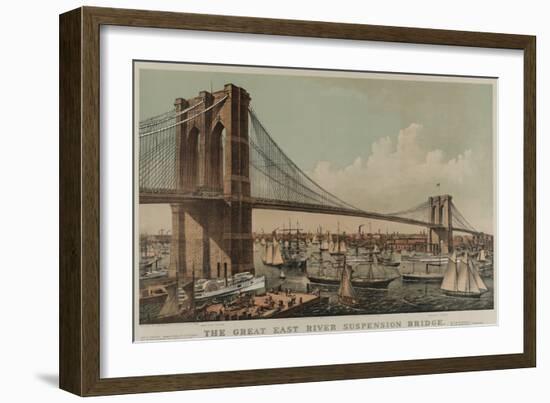 Brooklyn Bridge-null-Framed Premium Giclee Print