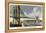 Brooklyn Bridge-Currier & Ives-Framed Stretched Canvas