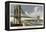 Brooklyn Bridge-Currier & Ives-Framed Stretched Canvas