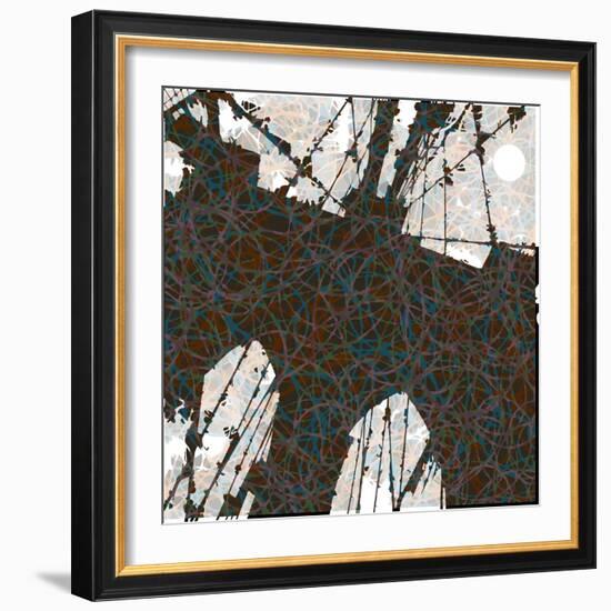 Brooklyn Bridge-Teofilo Olivieri-Framed Giclee Print