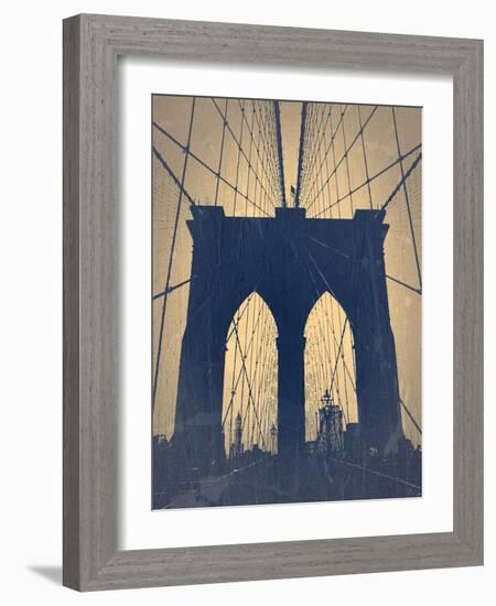 Brooklyn Bridge-NaxArt-Framed Art Print