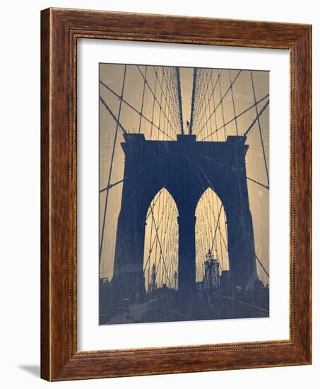 Brooklyn Bridge-NaxArt-Framed Art Print