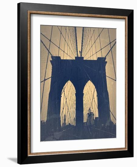 Brooklyn Bridge-NaxArt-Framed Art Print