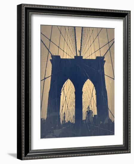 Brooklyn Bridge-NaxArt-Framed Art Print