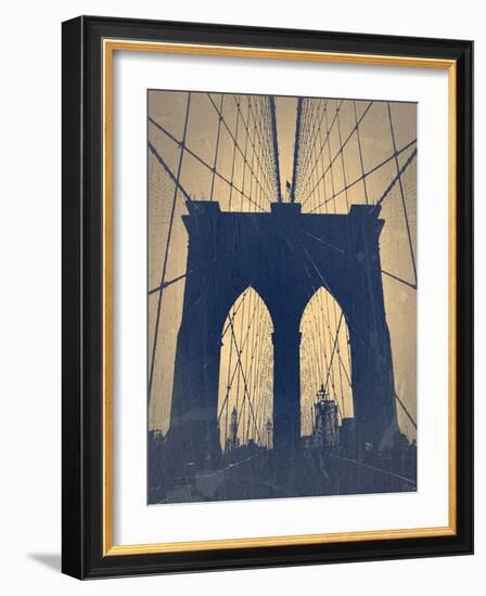 Brooklyn Bridge-NaxArt-Framed Art Print