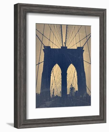 Brooklyn Bridge-NaxArt-Framed Art Print