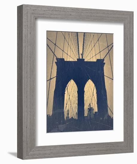 Brooklyn Bridge-NaxArt-Framed Art Print