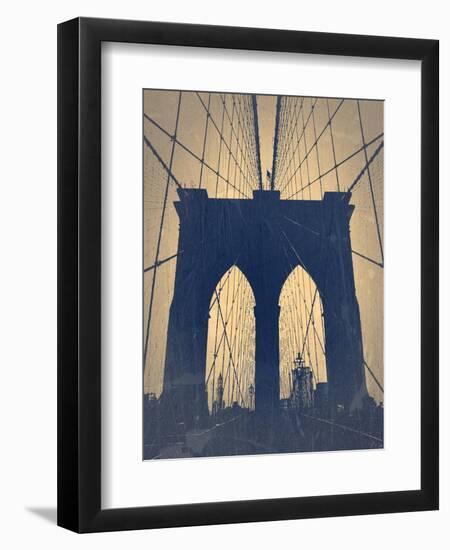 Brooklyn Bridge-NaxArt-Framed Art Print