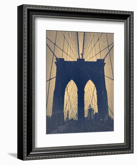 Brooklyn Bridge-NaxArt-Framed Art Print