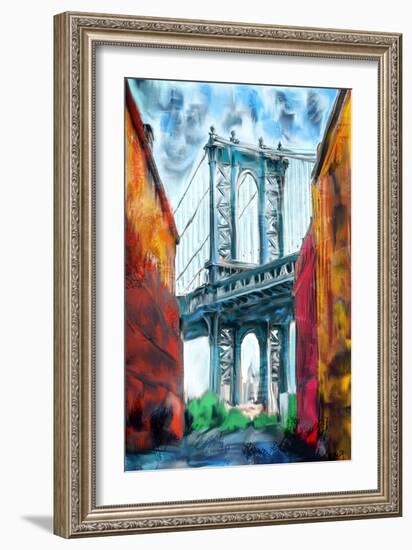 Brooklyn Bridge-Kimberly Allen-Framed Premium Giclee Print