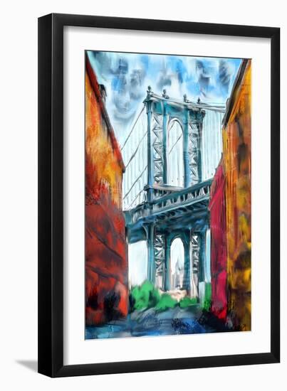 Brooklyn Bridge-Kimberly Allen-Framed Art Print