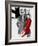 Brooklyn Couple Red Dress-Jodi Pedri-Framed Art Print