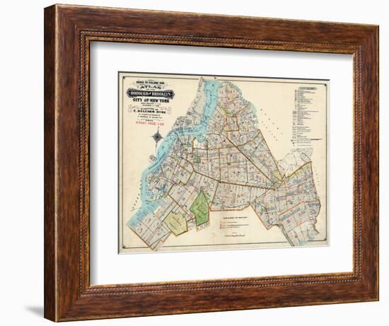 Brooklyn Map 1916--Framed Giclee Print