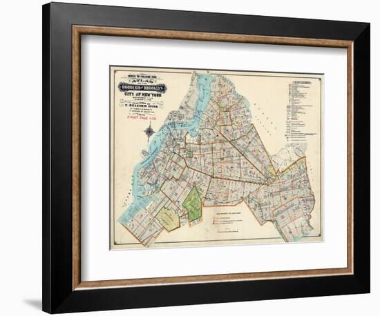 Brooklyn Map 1916-null-Framed Giclee Print