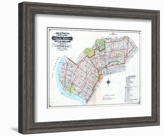 Brooklyn Map-null-Framed Giclee Print